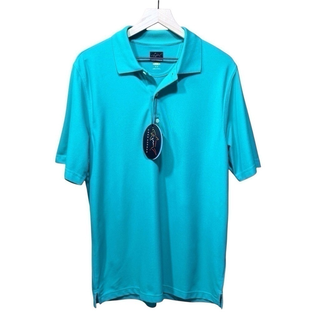 Greg Norman  Men’s Golf Polo Shirt “Pro Series” Green Shirt Size-M NWT